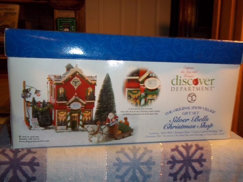 DEPT 56 SILVER BELLS CHRISTMAS SHOP #55040 SNOW VIL NIB  