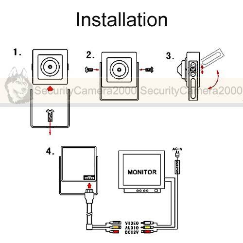   CCD Miniature Pinhole Color Camera Spy Security Video Installation