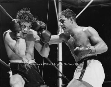 BOXING 1950 PHOTO ROLAND LA STARZA ROCKY MARCIANO WORLD HEAVYWEIGHT 