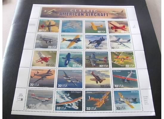 1996 CLASSIC AMERICAN AIRCRAFT SHEET FV $6.40  