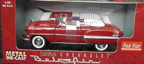 18 1954 Chevrolet Belair convertible RED  