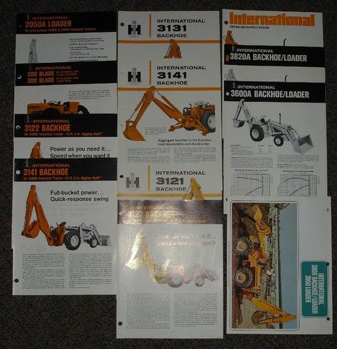 IH lot of 12 Brochure Reference Construction Equipment  