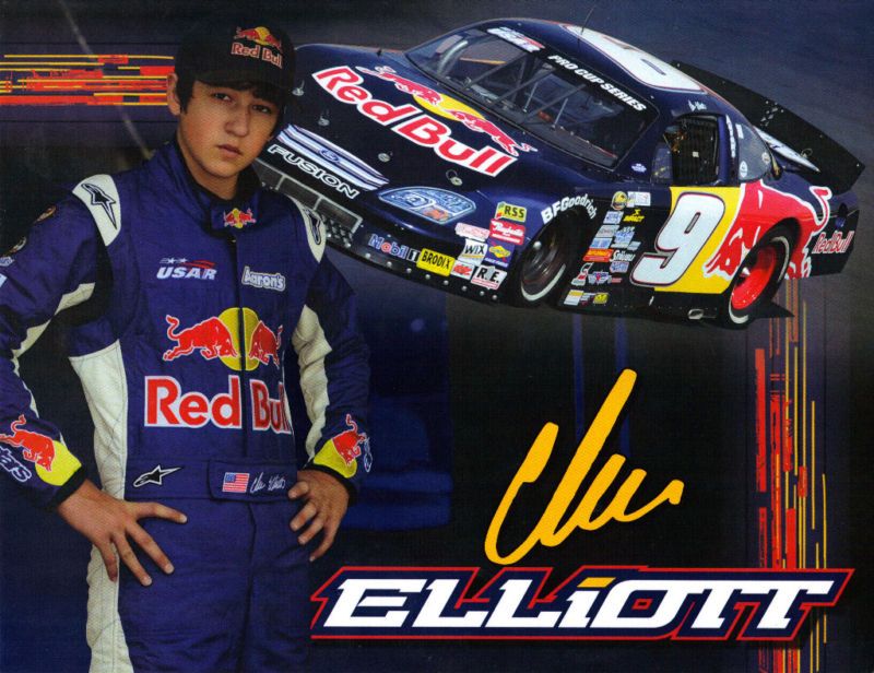 CHASE ELLIOTT 2010 REDBULL USAR PRO CUP #9 POSTCARD  