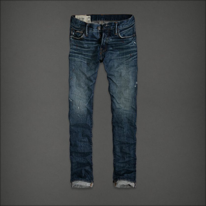 Abercrombie&Fitch AF Rollins Low Rise Skinny Selvedge Mens Jeans 