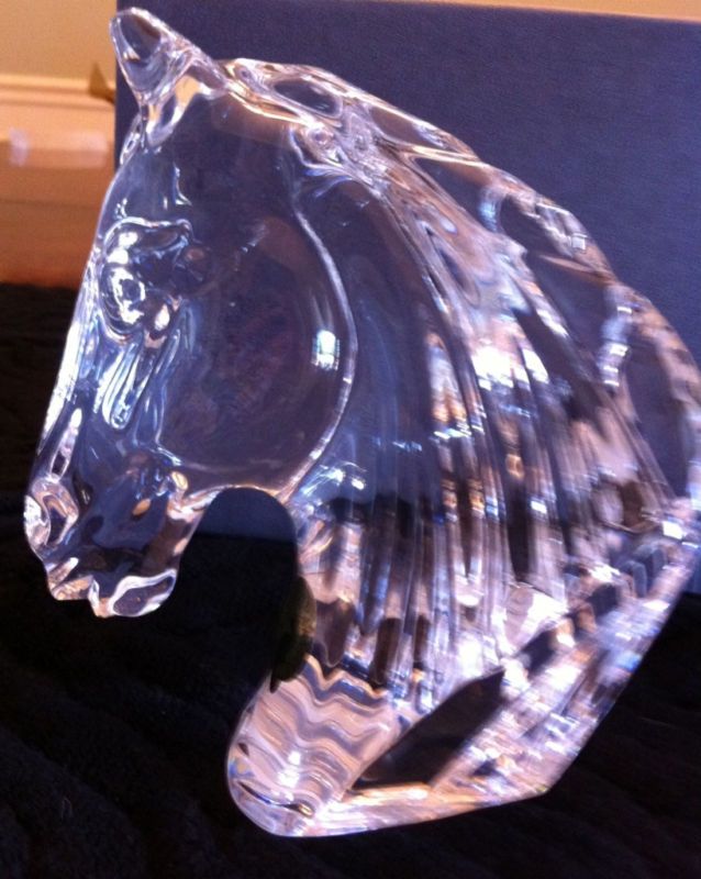 WATERFORD CRYSTAL   HORSE HEAD  ANIMAL KINGDOM NEW  