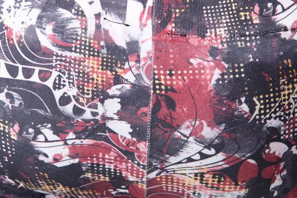 WOMENS SEXY RED DEREON ABSTRACT FLEUR PRINT LEGGINGS S M L XL 1X 2X 3X 