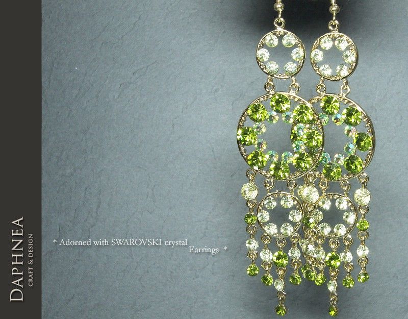 daphnea crystal unique chandelier earrings FE230512  