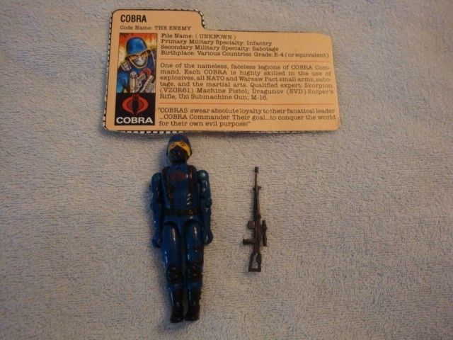 VINTAGE GI JOE ARAH 1982 COBRA SOLDIER 100% COMPLETE  