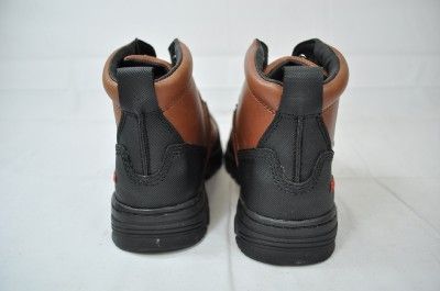 POLO RALPH LAUREN TYREK   BRANDY BROWN/BLACK LEATHER TODDLERS BOOT 12 