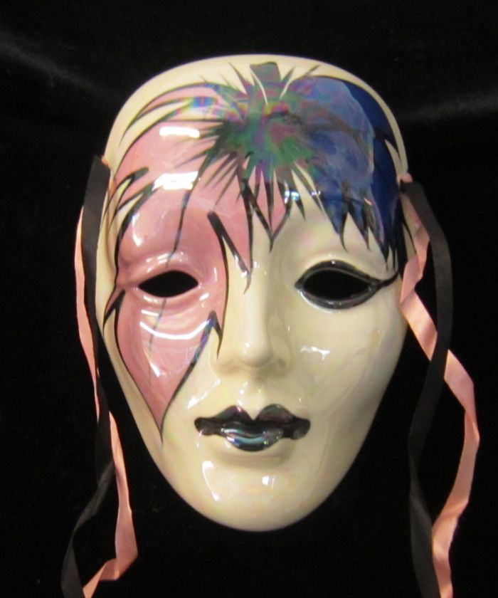 Art WALL Lady MASK American Vintage ceramic New Orleans  