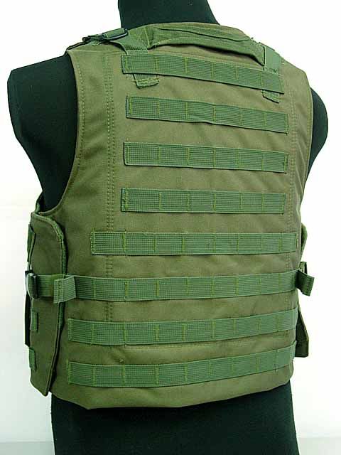 SWAT Airsoft Molle Combat Assault Plate Carrier Vest OD  