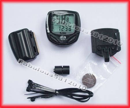 Wireless LCD Bicycle Odometer Speedometer Bike Computer  