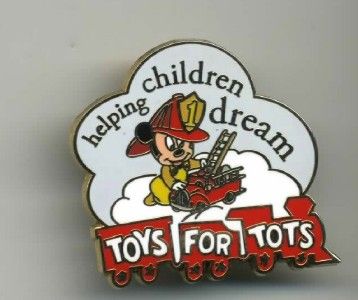 DISNEY 2006 TOYS FOR TOTS BABY FIREMAN MICKEY MOUSE PIN  
