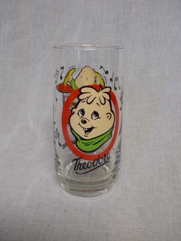   THE CHIPMUNKS Promotional Glass 1985 Bagdasarian Productions  