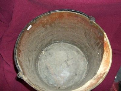 Antique Metal and Brass Fireman Bucket with Bale  