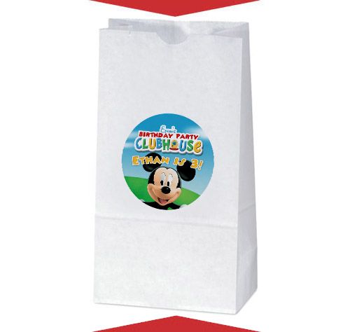 MICKEY MOUSE CLUBHOUSE Birthday TREAT BAG STICKERS  