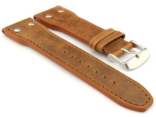   , 24mm, Genuine Leather Watch Strap/Band PILOT, Military   MV  