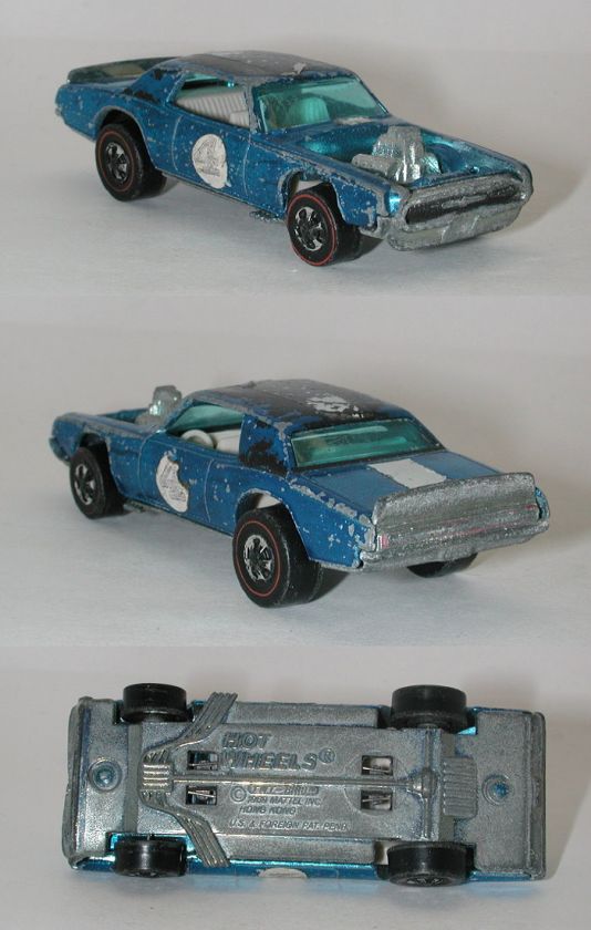 Redline Hotwheels 1969 Blue TNT Bird  