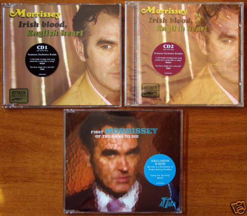 4x MORRISSEY 04 Irish Blood CD1+2 +Gang Die UK *mint  