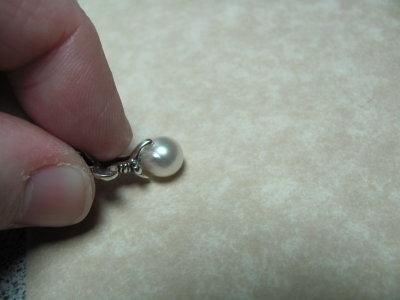 Japanese Akoya Pearl/Sterlng Silver Fleur de lis Pendant  