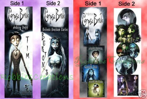 SET CORPSE BRIDE Tim Burton BOOKMARK Johnny Depp Book  