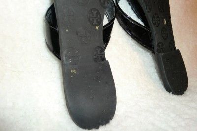 Tory Burch Patent Thora Flip Flop Black size 6  