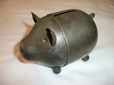 Vintage Napier Silverplate Piggy Bank from 1960s   Pat. Pend 