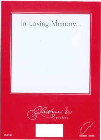 Grave Card / Christmas   Son with FREE Holder CM07 5060131750422 