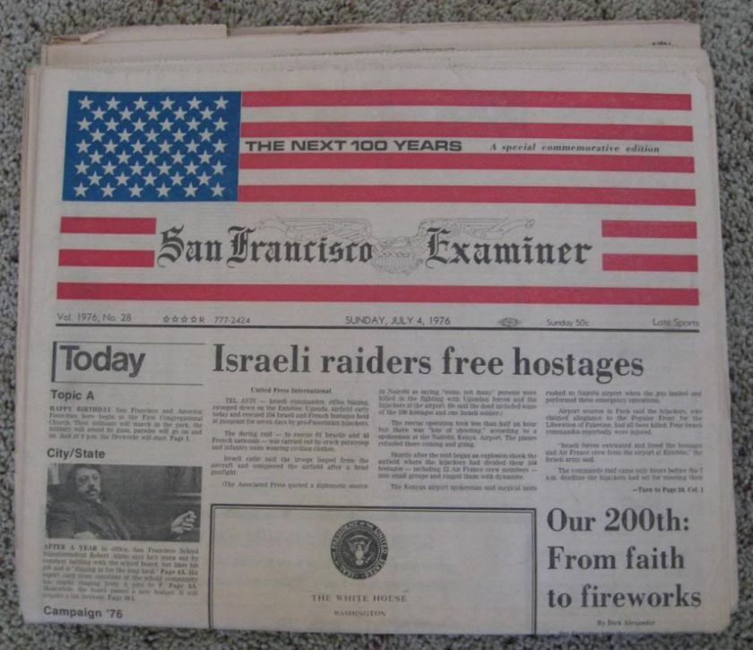  San Francisco Examiner Sunday, July 4th, 1976 The Next 100 Years 