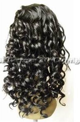 Full Lace Cap 100% Indian Remy Human Hair Wig 12 Curly  