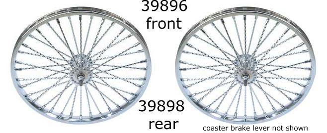 39596 26 TWISTED BICYCLE LOWRIDER BIKE WHEEL CHROME  