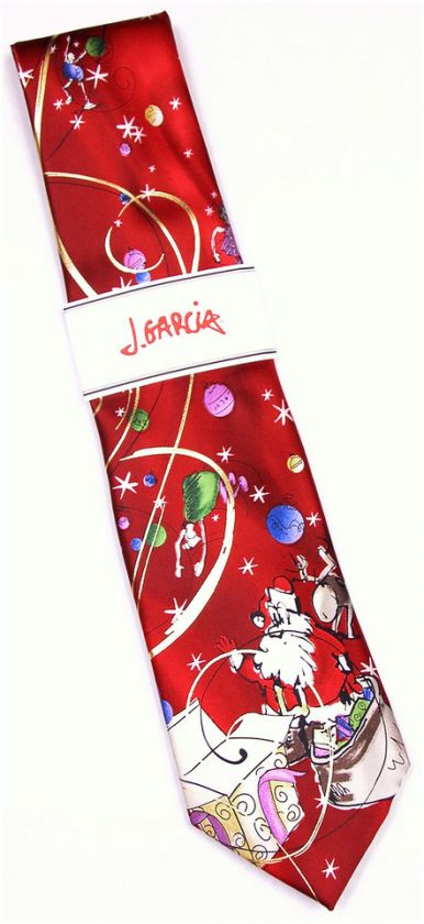 JERRY J GARCIA Santa BIG FINISH Neck Tie NEW Collection #56 ~ HOLIDAY 