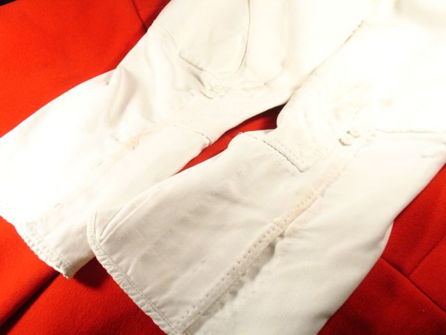 Frank Hall Bespoke White Hunt Breeches waist 33  