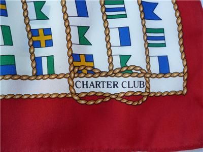 VTG Silk SCARF Oblong Nautical Signal Flag Print Boating Theme Made in 