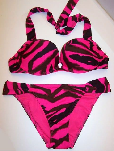 Victorias Secret Miraculous Bombshell Bikini Neon Watermelon Tiger 