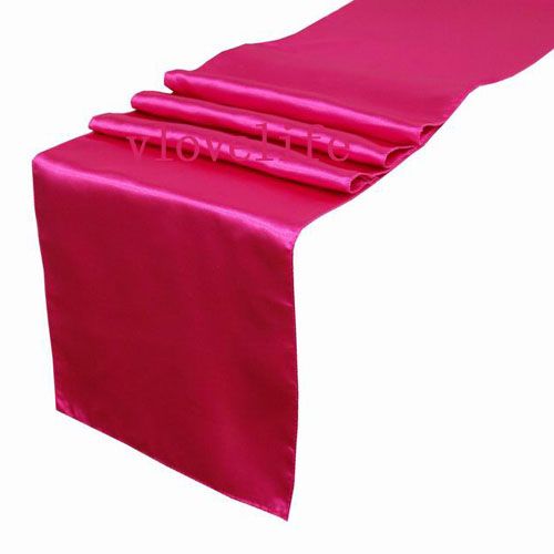 New Fuchsia Satin Table Runner 12 x 108 Wedding Decor  