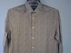 Perry Ellis Casual LS Shirt Chocolate Brown L Mens New  