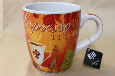 BLUE HARBOR COLLECTION ESPRESSO ITALIA JUMBO MUGS 28 OZ   MULTI   S/3 