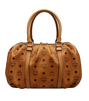 NWT MCM Boston Bag VISETOS Vintage Brown  