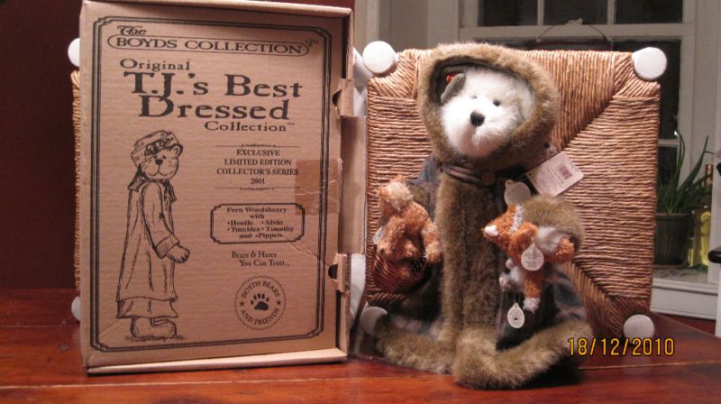 boyds bears T.J. s best dressed collection fern woods  