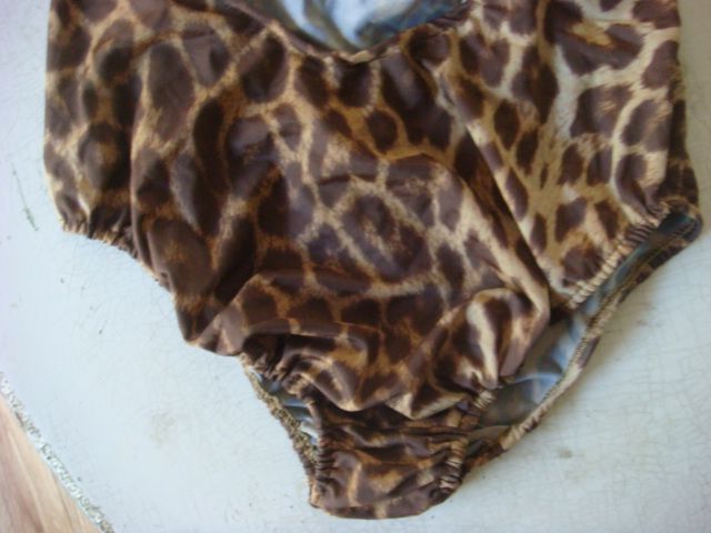 YvAN & MARZIA PARIS BATHINGSUIT SWIMWEAR LEOPARD PRINT VINTAGE 70S 