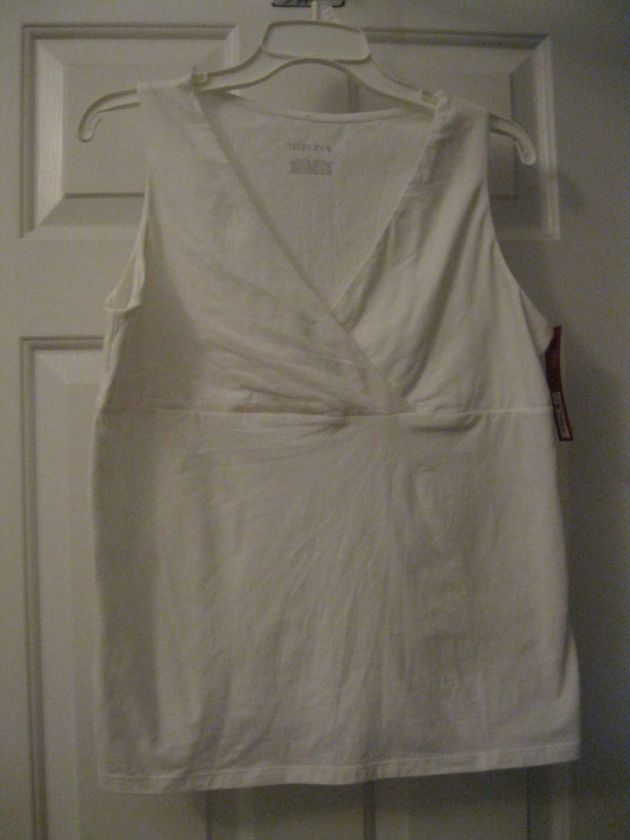 NWT LADIES WHITE MERONA TOP SIZE L  