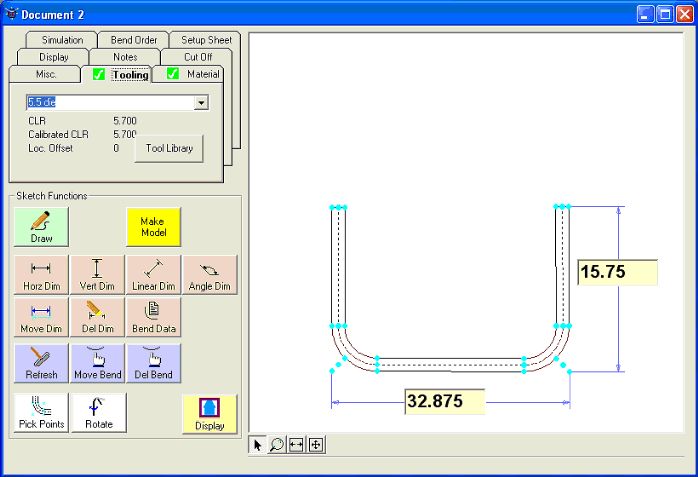 SE allows for different tooling from bend to bend on a single part.