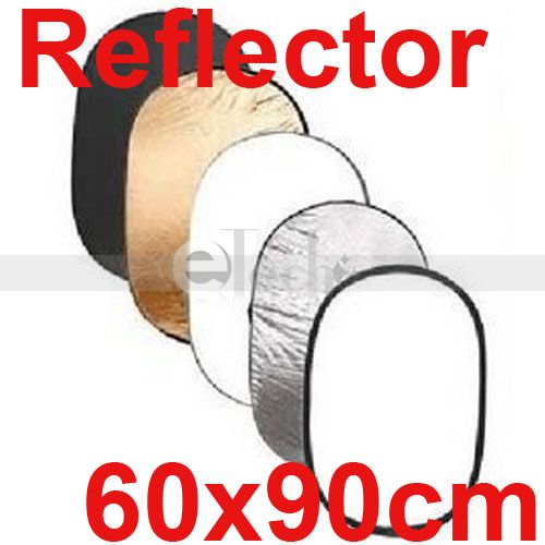 Collapsible 5 in 1 60 x 90cm/24 x 35 Oval Reflector  