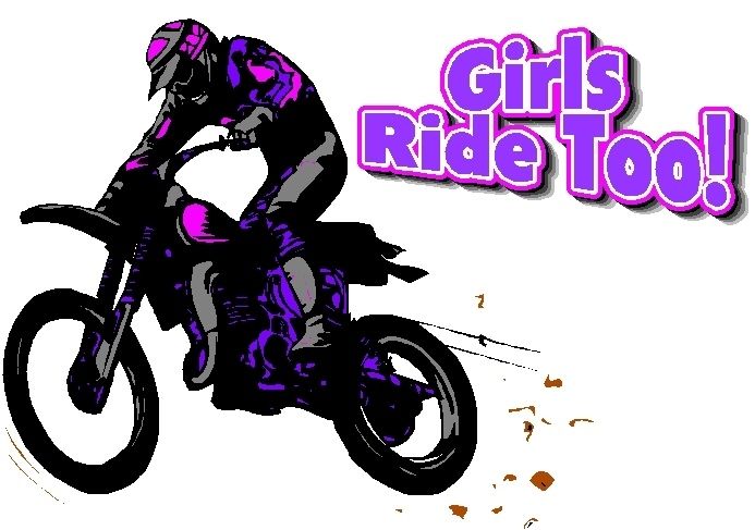 DIRT BIKE GIRLS RIDE TOO T SHIRT DESIGN DECAL NEW  