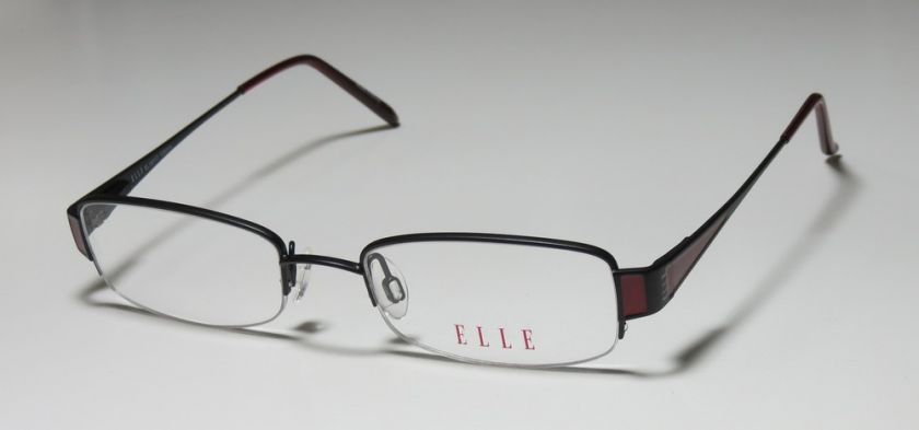 NEW ELLE 18717 48 18 135 FASHION BLACK/RED EYEGLASS/GLASSES/FRAME 