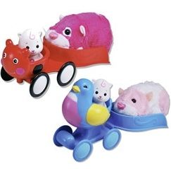 Zhu Zhu Babies Hamster BLUEBIRD BUGGY LADYBUG STROLLER