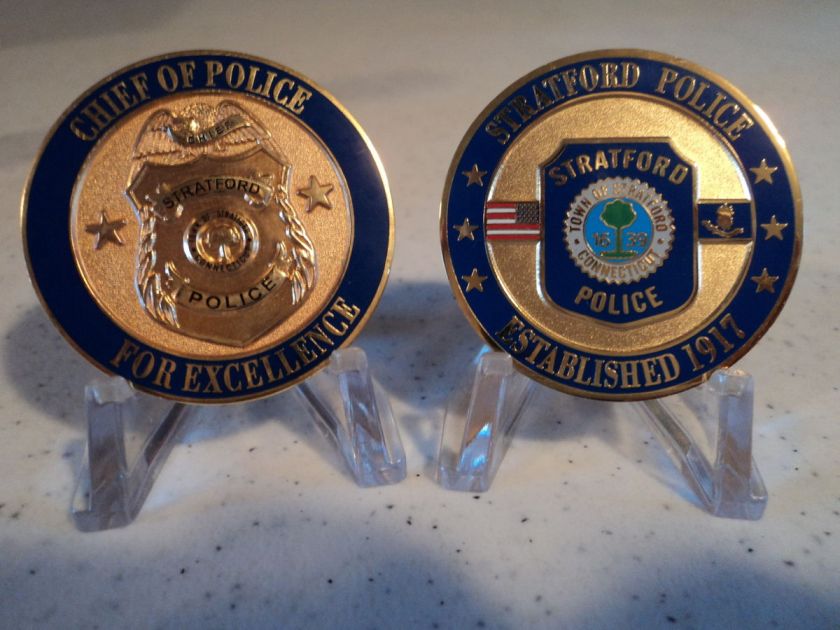 STRATFORD POLICE CONNECTICUT CHIEFS COIN  