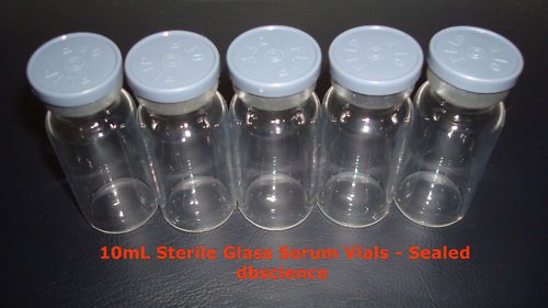 Sealed Sterile 10mL Glass Serum Vials EZ Mixing  