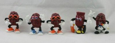 Vintage California Raisins Lot Of 5 Figures PVC 1987 Calrab Rare About 